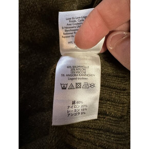 Eddie Bauer Women XXL Green Rabbit Hair Blend Knit Hooded Pocket Sweater Vest - Picture 10 of 14